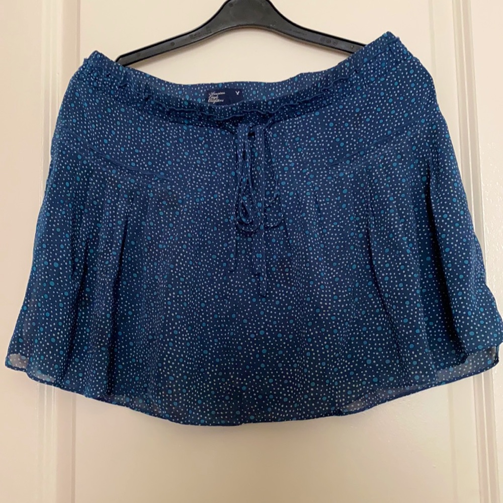 Flowy polkadot skirt!